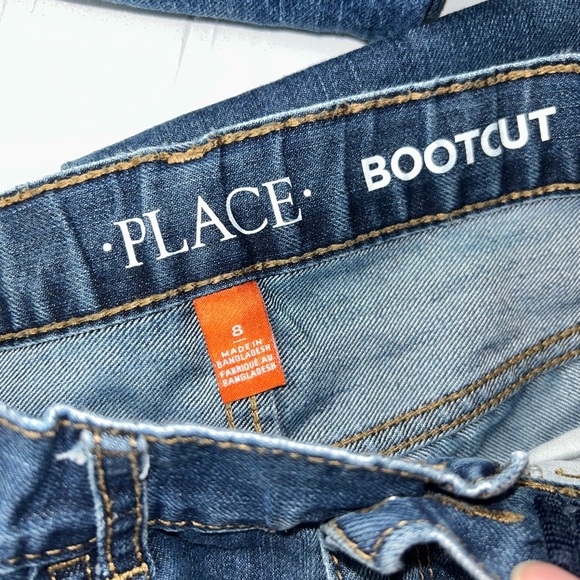 Lot of 4 pairs of Children’s Place Bootcut Jeans Pants adjustable waist Sz 8 - Picture 3 of 6